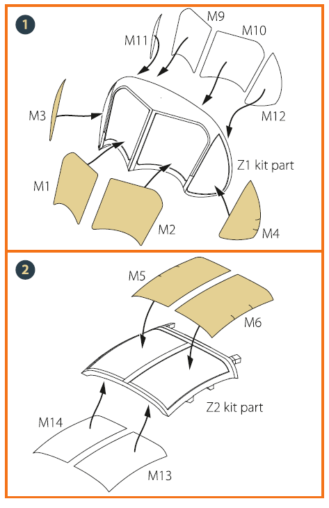 Clear Prop CPA72044 1:72 Grumman OV-1A/JOV-1A Wheels & Canopy Mask