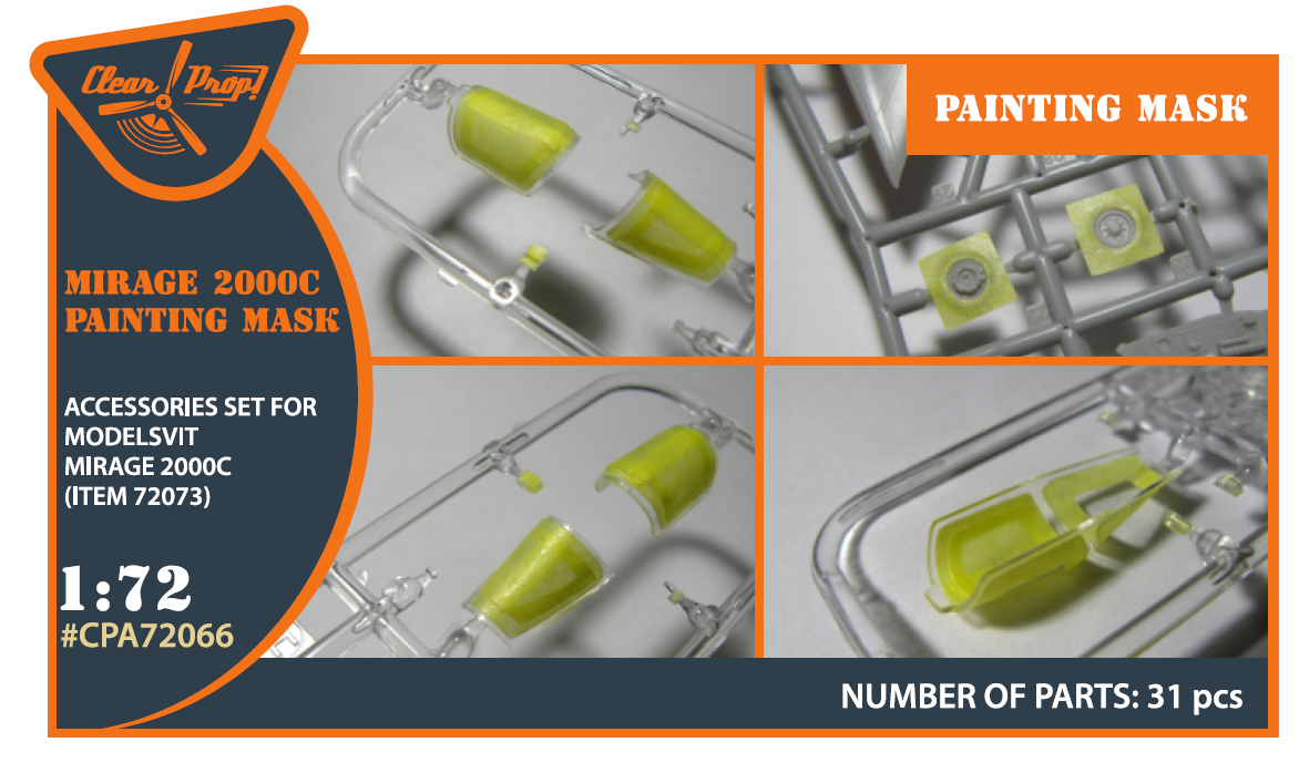 Clear Prop CPA72066 1:72 Dassault Mirage 2000C Paint Mask