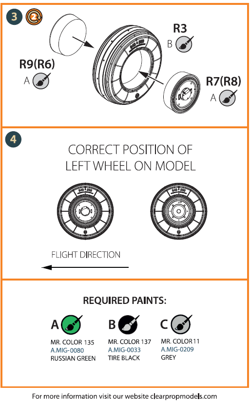 Clear Prop CPA72079 1:72 MiG-23ML/MLD/P/MLAE Wheel Set