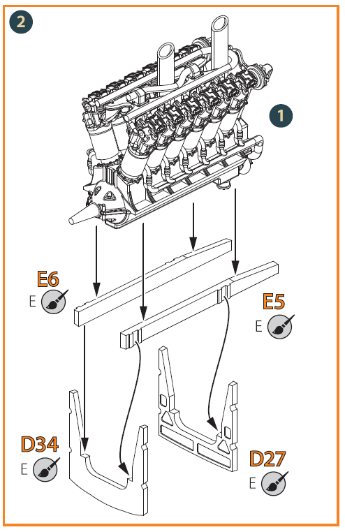 Clear Prop Models CPA72086 1:72 Liberty L-12 engine set