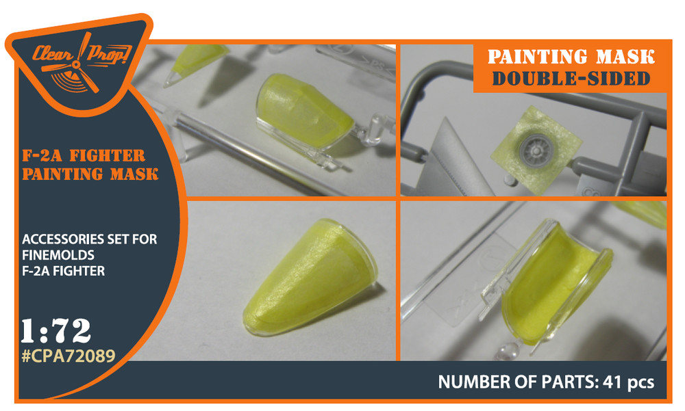 Clear Prop CPA72089 1:72 Mitsubishi F-2A Double-Sided Paint Mask