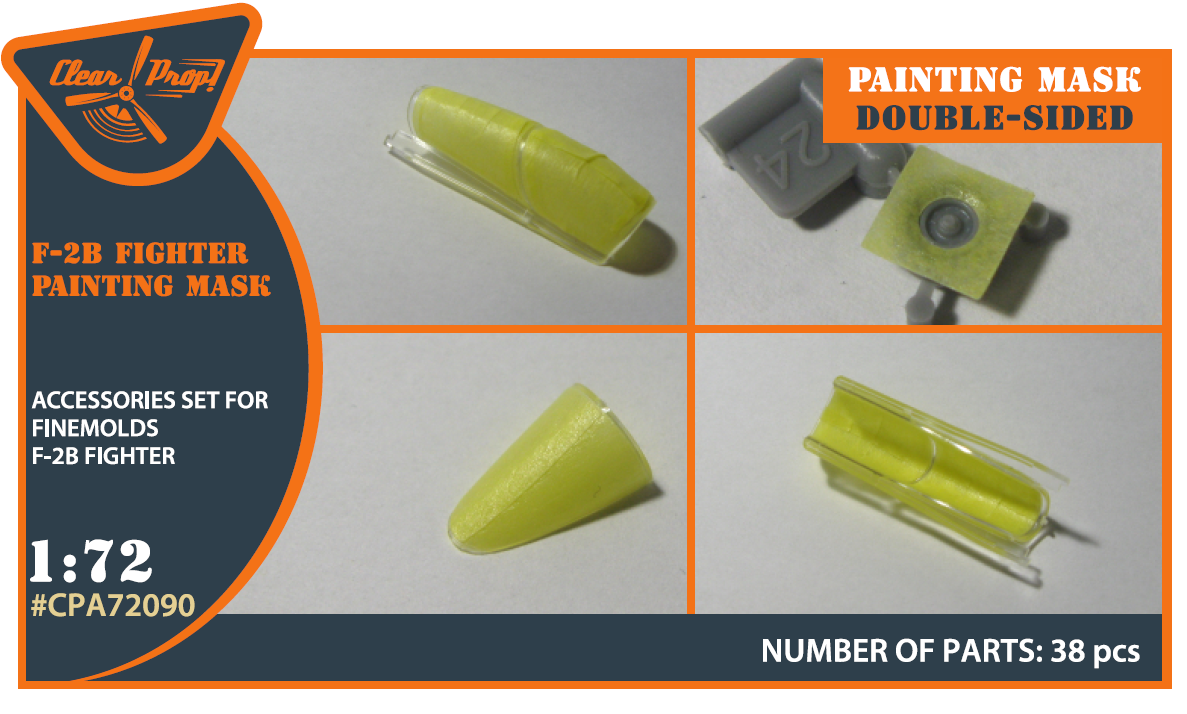 Clear Prop CPA72090 1:72 Mitsubishi F-2B Double-Sided Paint Mask