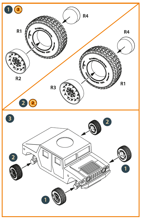 Clear Prop Models CPA72092 1:72 HMMWV Wheel set 37x12,5 Tires
