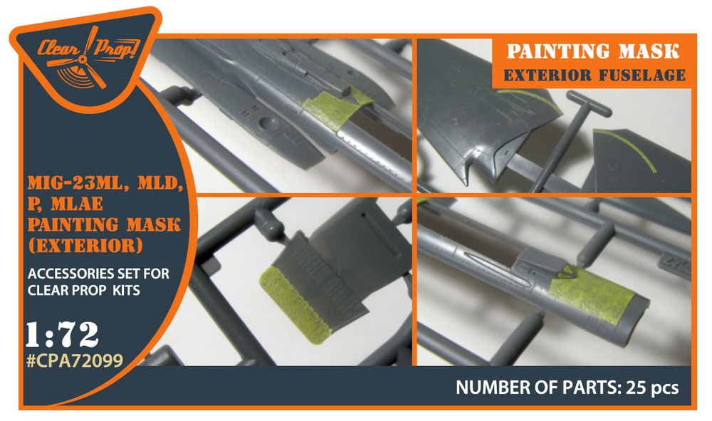 Clear Prop CPA72099 1:72 MiG-23ML/MLD/P/MLAE Exterior Paint Mask