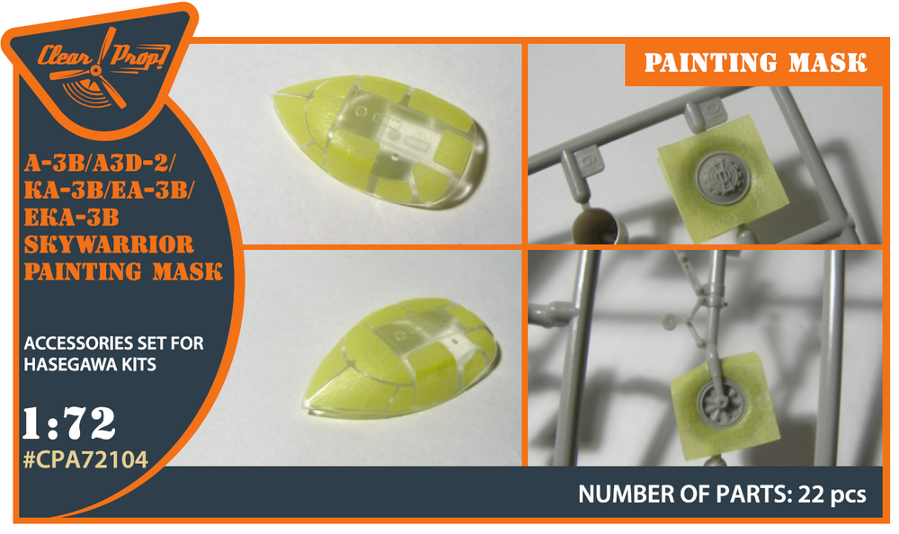 Clear Prop CPA72104 1:72 Douglas A-3B Skywarrior Paint Mask