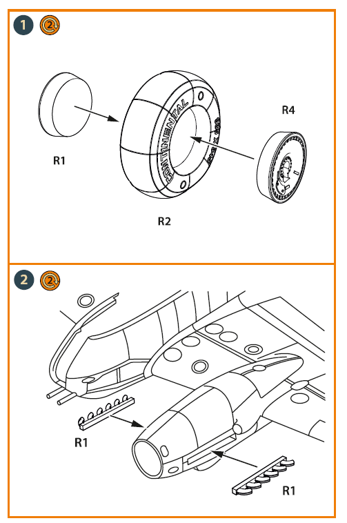 Clear Prop CPA72113 1:72 Me-410A-1/U-2 & U4 Wheel Set & Exhausts