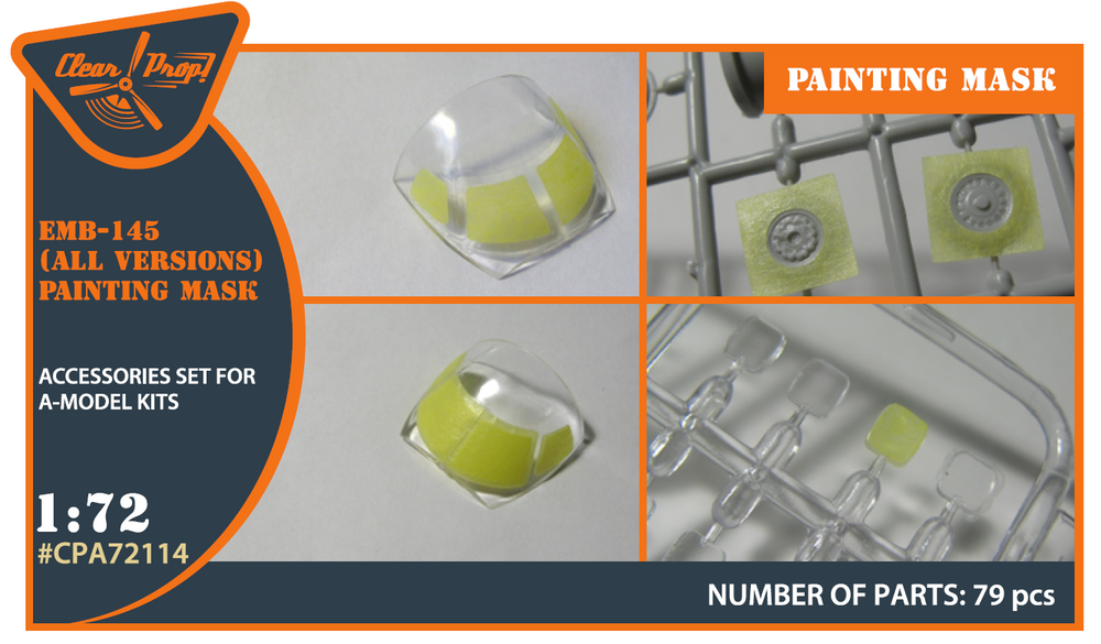 Clear Prop CPA72114 1:72 Embraer EMB-145LR Paint Mask