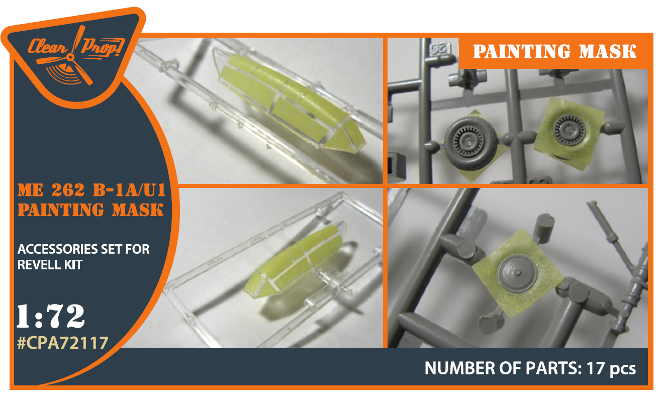 Clear Prop CPA72117 1:72 Messerschmitt Me-262B-1A/U1 Paint Mask