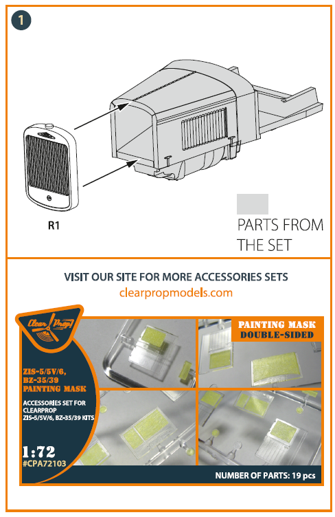 Clear Prop Models CPA72118 1:72 Soviet ZiS-5V /BZ39 Radiator