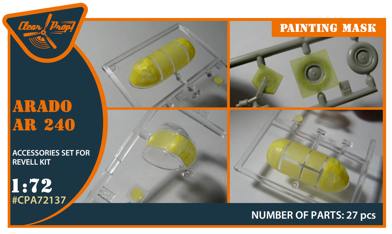 Clear Prop CPA72137 1:72 Arado Ar-240 Wheels & Canopy Paint Mask