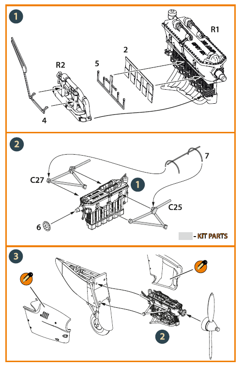 Clear Prop Models CPA72141 1:72 de Havilland DH.88 Comet engine set 3D-printed