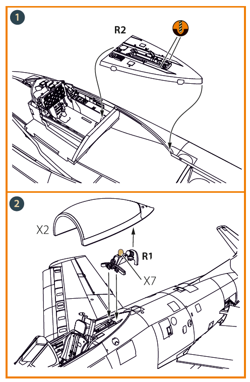 Clear Prop CPA72170 1:72 F-86A Open Canopy Detail Set 3D-Printed