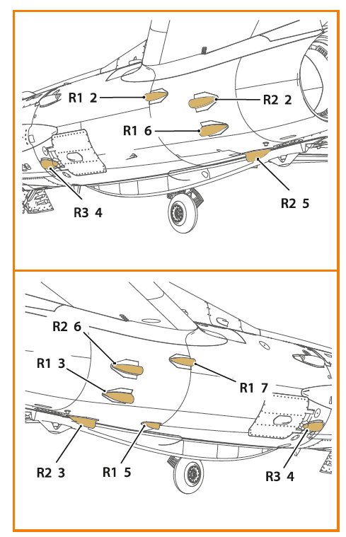 Clear Prop Models CPA72172 1:72 Mikoyan MiG-19P/MiG-19PM Air intake