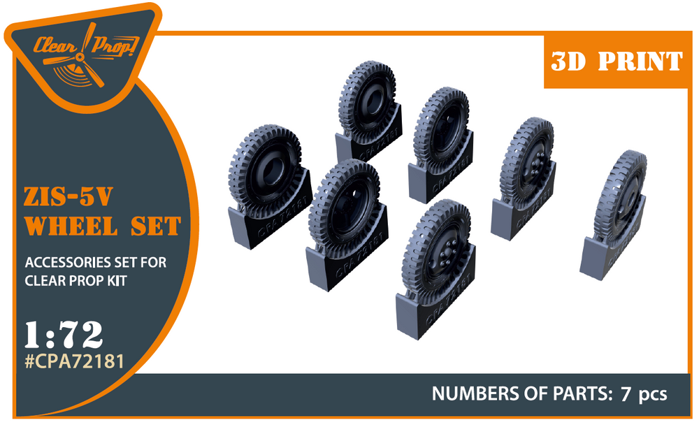 Clear Prop Models CPA72181 1:72 Soviet ZiS-5V wheel set