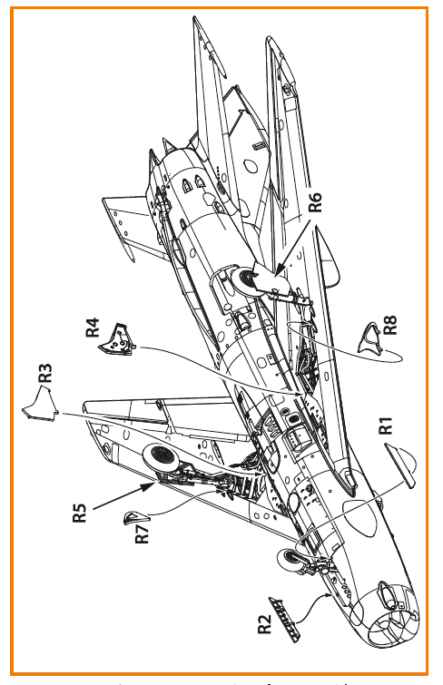 Clear Prop Models CPA72188 1:72 Mikoyan MiG-19P/MiG-19PM undercarriage covers