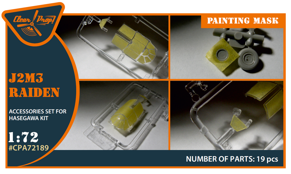 Clear Prop CPA72189 1:72 Mitsubishi J2M3 Raiden Paint Mask