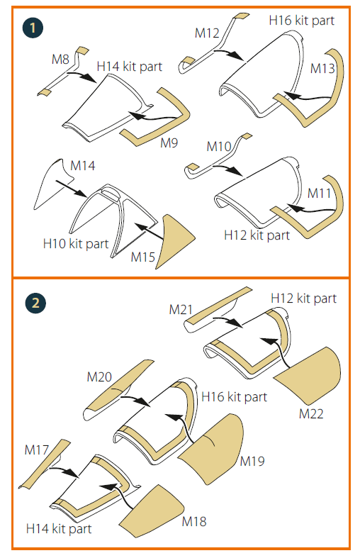 Clear Prop CPA72201 1:72 Mirage 2000B/N Double-Sided Paint Mask