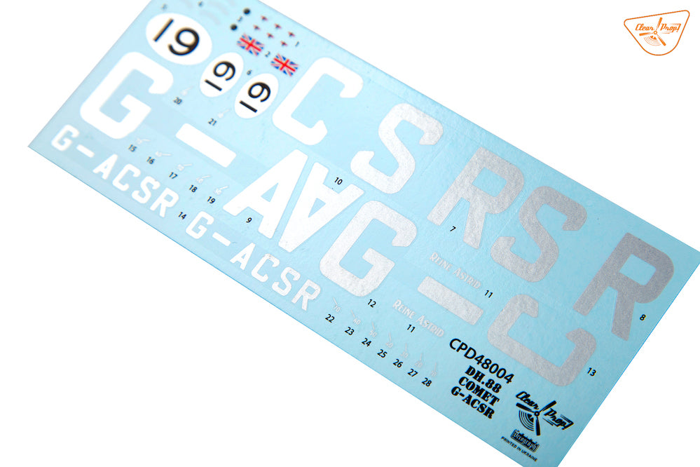 Clear Prop CPD48004 1:48 DH.88 Comet G-ACSR Decal for Mikromir
