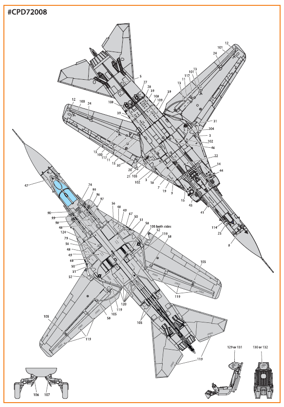 Clear Prop CPD72008 1:72 MiG-23ML/MLA/MLD/P/MLAE Stencils