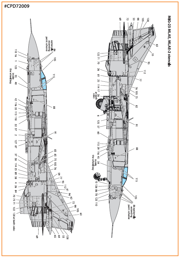 Clear Prop CPD72009 1:72 MiG-23ML/MLA/MLD/P/MLAE English Stencils