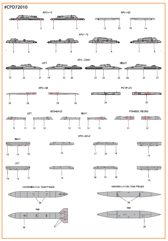 Clear Prop CPD72010 1:72 MiG-23ML/MLA Stencils Grey Schemes