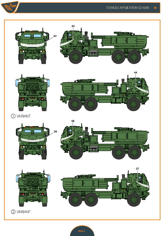 Clear Prop CPD72011 1:72 M142 HIMARS Ukrainian Armed Forces Decals