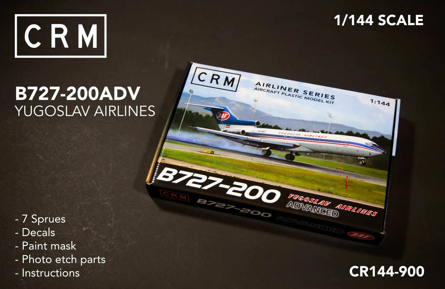 CR Models CR144-900 1:144 Boeing 727-200ADV in Yugoslav Airlines livery