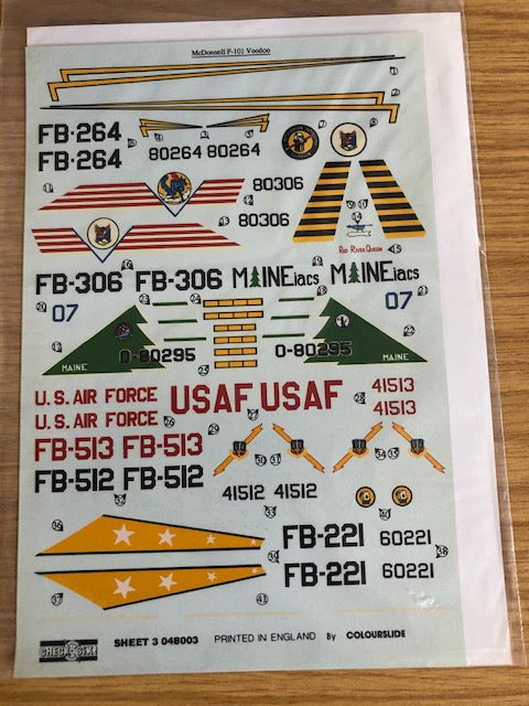 Check Six CS48003 1:48 McDonnell Voodoo F-101B x 3; RF-101A x 2; RF-10C x 1
