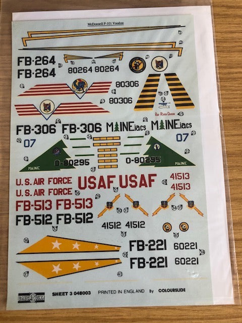 Check Six CS48003 1:48 McDonnell Voodoo F-101B x 3; RF-101A x 2; RF-10C x 1
