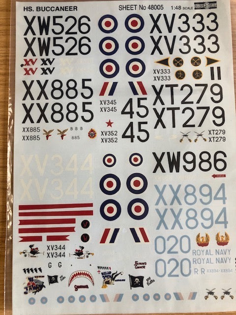 Check Six CS48005 1:48 Buccaneer S.2A/S.2B Multi-Marking Decals