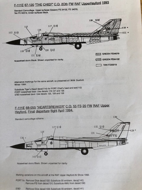 Check Six CS48006 1:48 USAF F-16C Ramstein/Finningley Decals