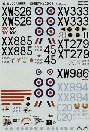 Check Six CS72005 Buccaneer S.2A/S.2B Multi-Marking Decals 1:72