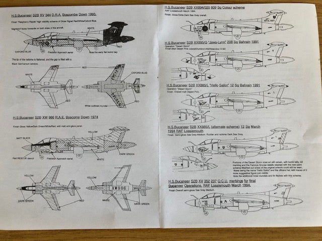 Check Six CS72005 Buccaneer S.2A/S.2B Multi-Marking Decals 1:72