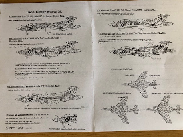Check Six CS72005 Buccaneer S.2A/S.2B Multi-Marking Decals 1:72