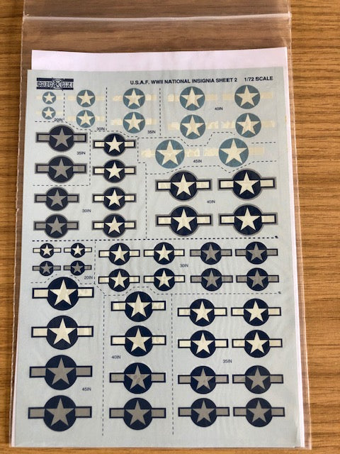 Check Six CS72008 1:72 USAAF WWII faded National Insignia