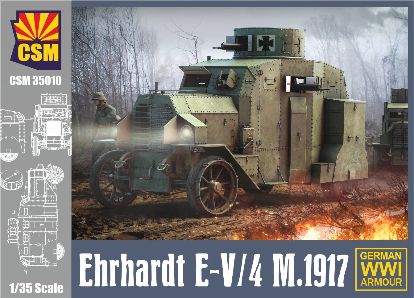 Copper State Models CSM35010 1:35 Ehrhardt E-V/4 M.1917 armoured car