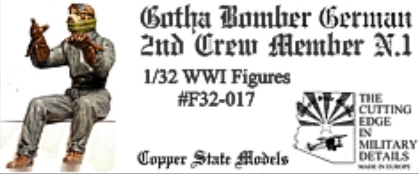 Copper State Models CSMF32-017 1:32 Gotha Bomber German 2nd Crew Member N.1