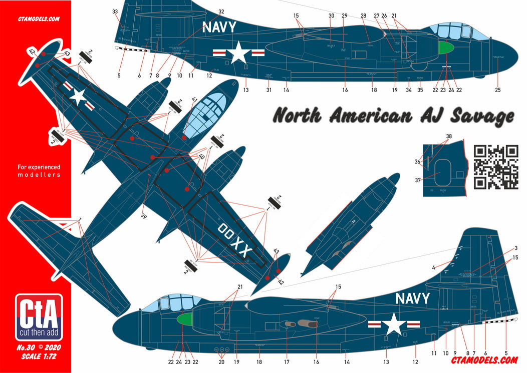 CtA Cut then Add CTA-030 1:72 North-American AJ Savage
