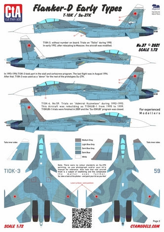 CtA Cut then Add CTA-037 1:72 Sukhoi T-10K / Su-27K "Flanker-D" Early Type