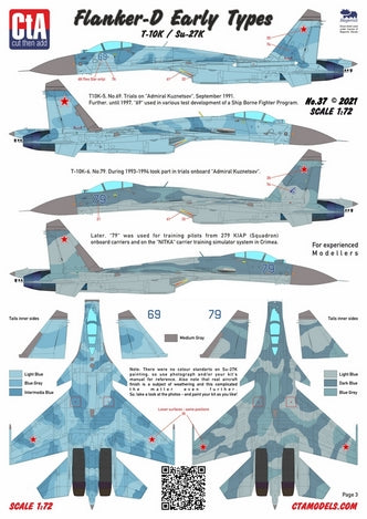 CtA Cut then Add CTA-037 1:72 Sukhoi T-10K / Su-27K "Flanker-D" Early Type