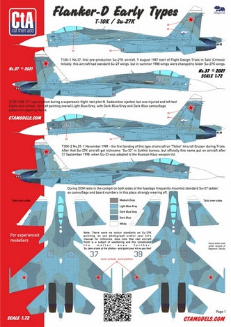 CtA Cut then Add CTA-037 1:72 Sukhoi T-10K / Su-27K "Flanker-D" Early Type
