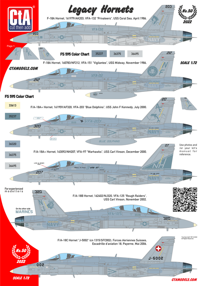 CtA Cut then Add CTA-050 1:72 "Legacy Hornets"
