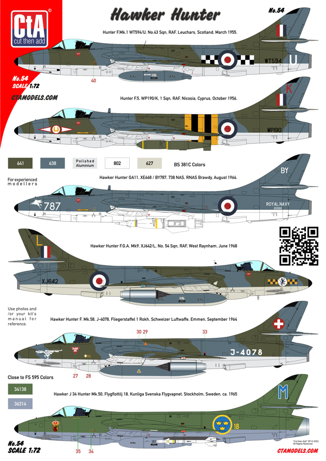 CtA Cut then Add CTA-054 1:72 Hawker Hunter