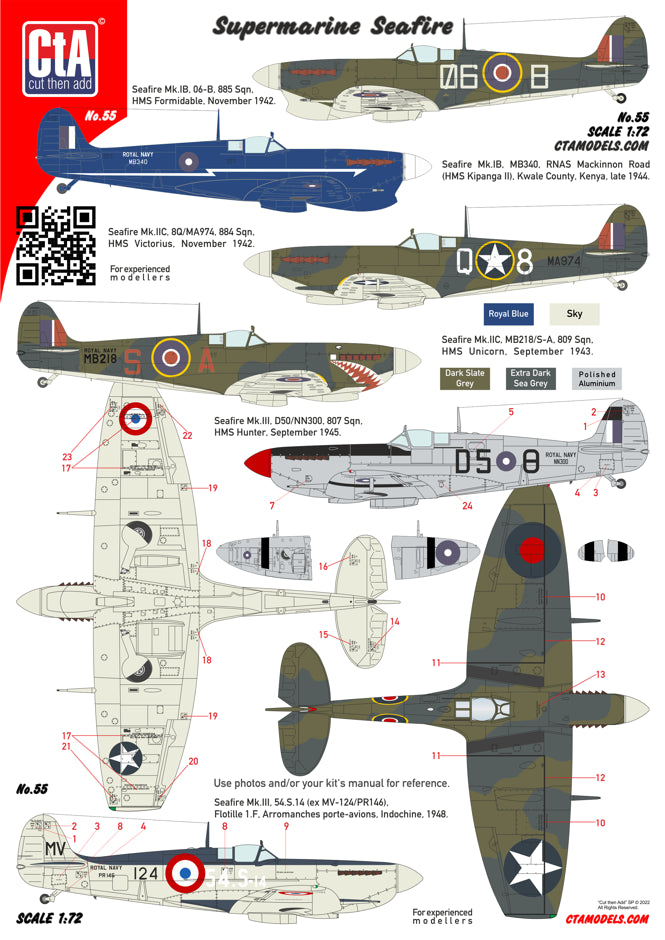CtA Cut then Add CTA-055 1:72 Supermarine Seafire