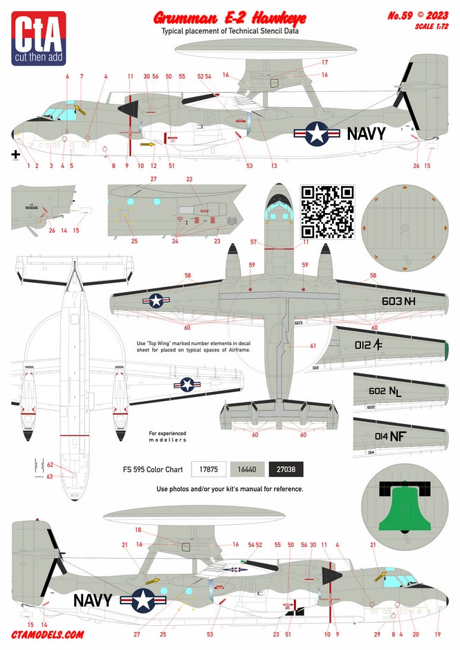 CtA Cut then Add CTA-059 1:72 Grumman E-2B/C Hawkeye