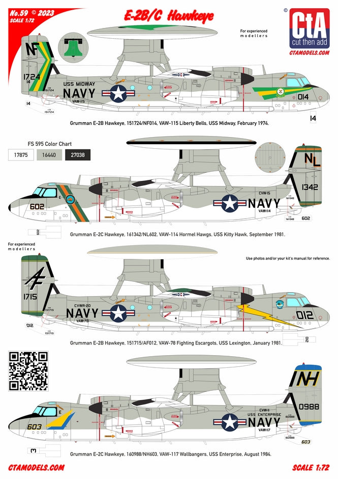 CtA Cut then Add CTA-059 1:72 Grumman E-2B/C Hawkeye