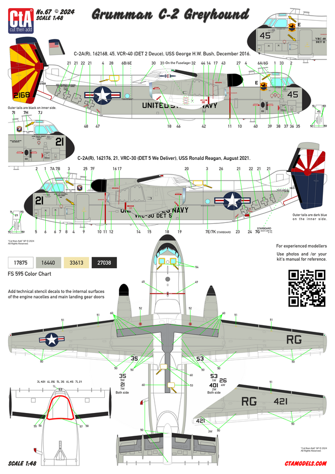 CtA Cut then Add CTA-067 1:48 Grumman C-2A Greyhound