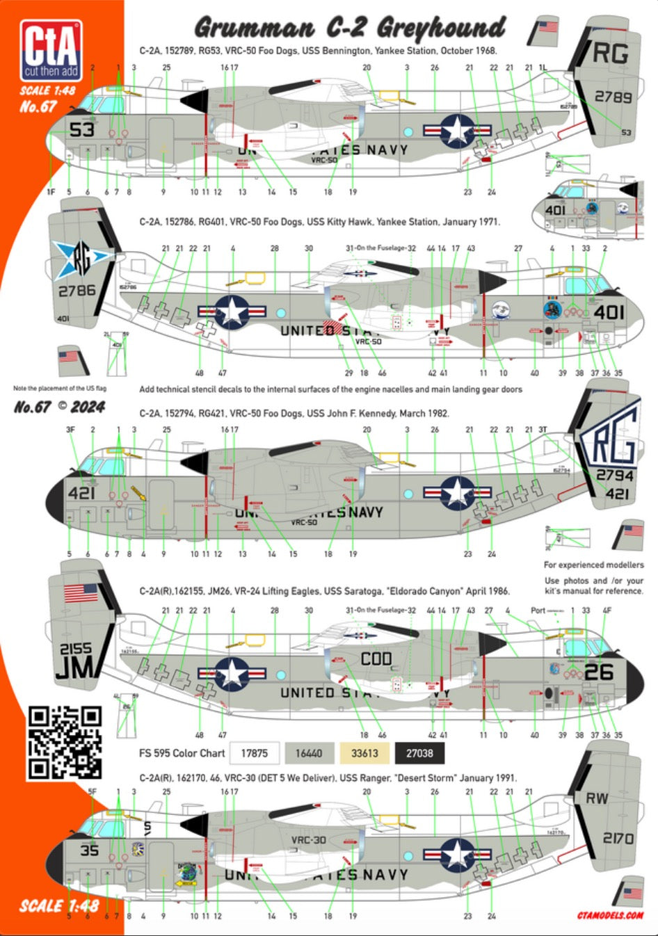CtA Cut then Add CTA-067 1:48 Grumman C-2A Greyhound