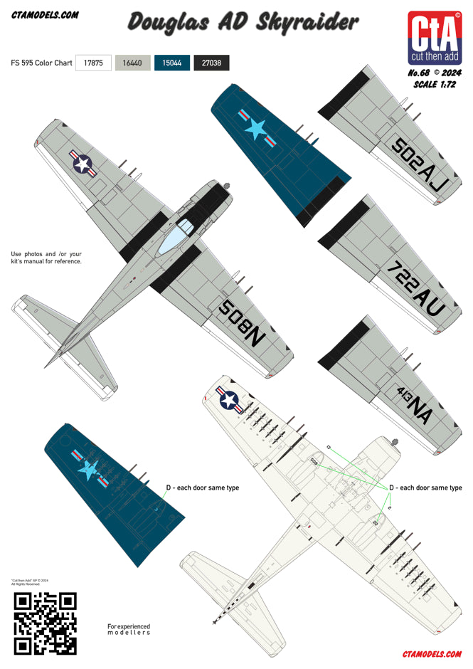 CtA Cut then Add CTA-068 1:72 Douglas AD Skyraider