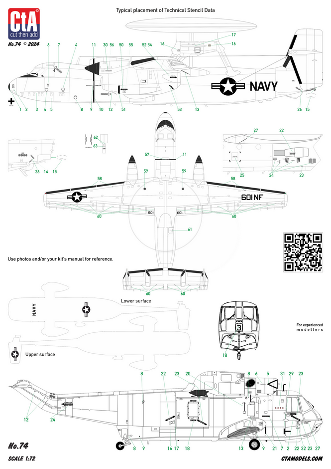 CtA Cut then Add CTA-074 1:72 CVW-5 during "Desert Storm" -Grumman EA-6B